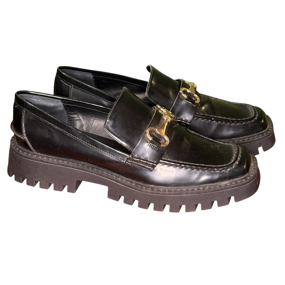 Nordstrom Open Edit Loafers - Black Patent